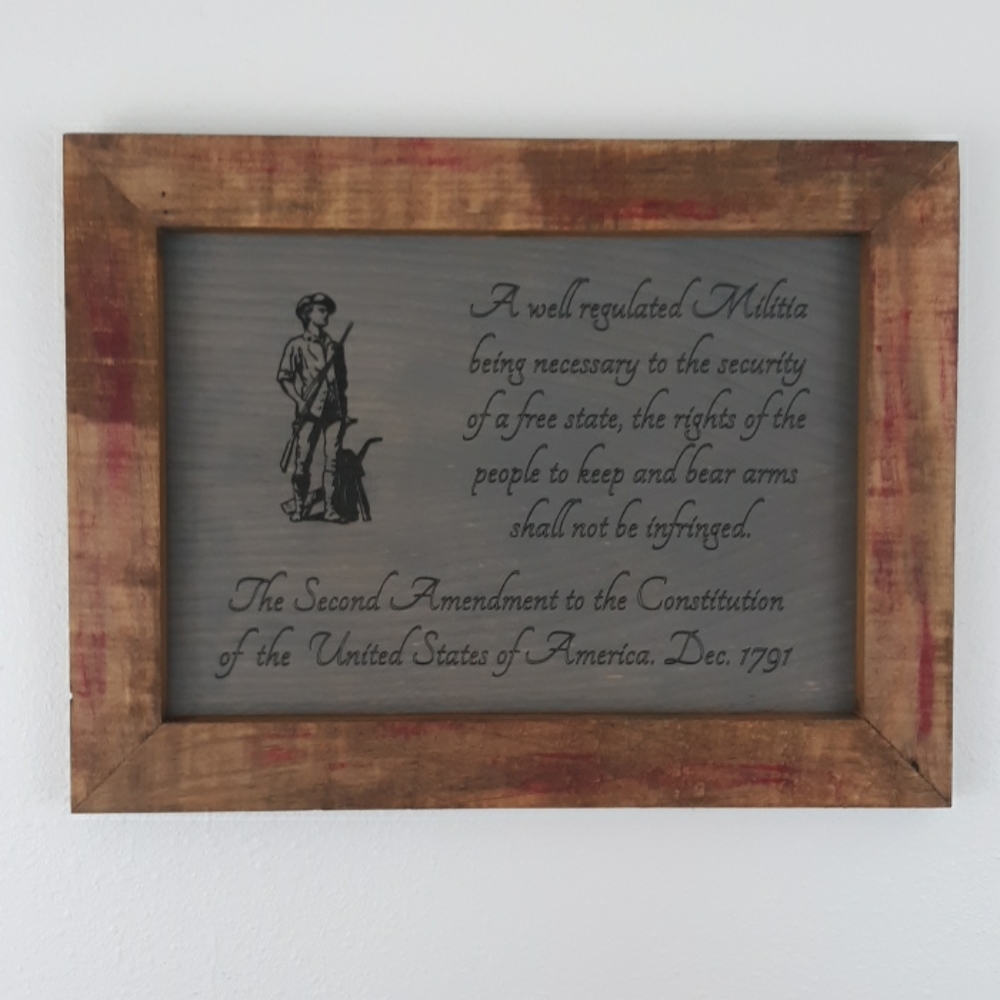 Handcrafted Patriotic Framed Plaque
